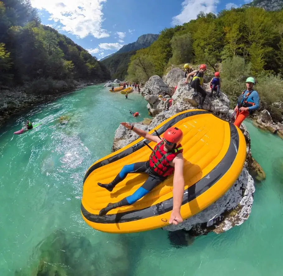 Raftingprogram a Soča folyón Szlovéniában