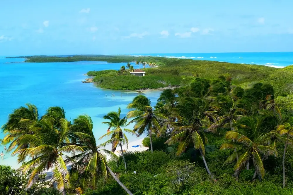 Isla Contoy légi felvételen